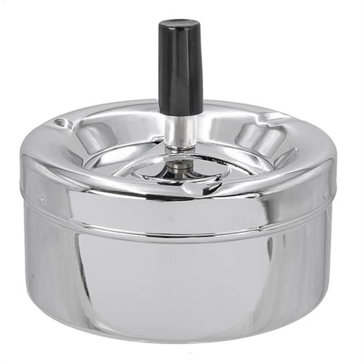 Cendrier rotatif 10 cm argenté