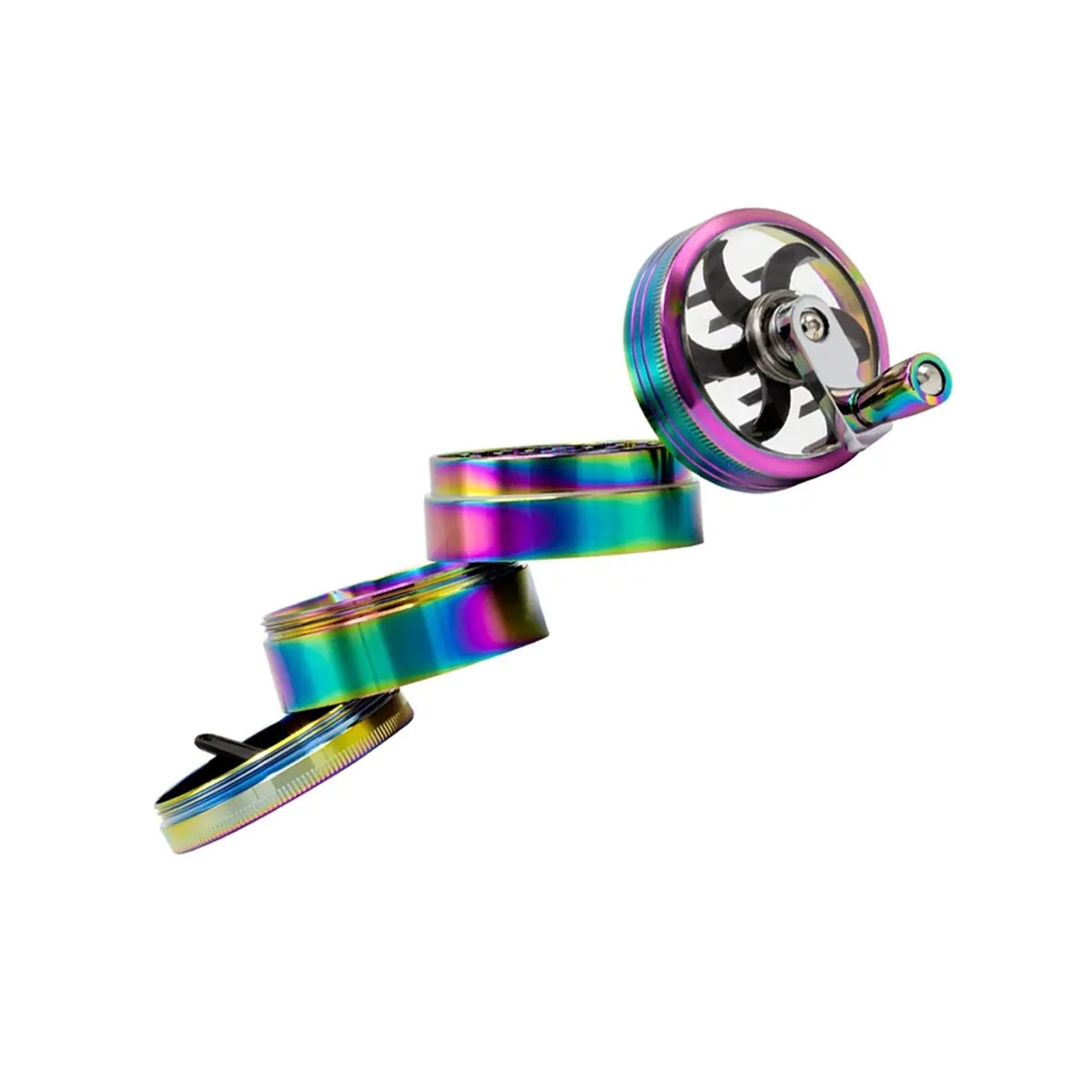 Grace Glass Amsterdam Broyeur à manivelle - arc-en-ciel 53mm