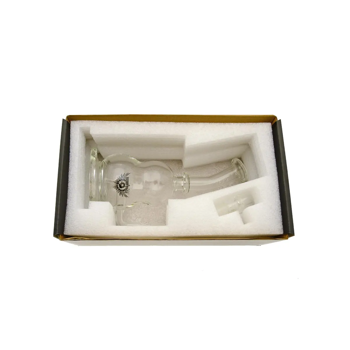 Black Leaf Bong Bird Cage en verre avec perc