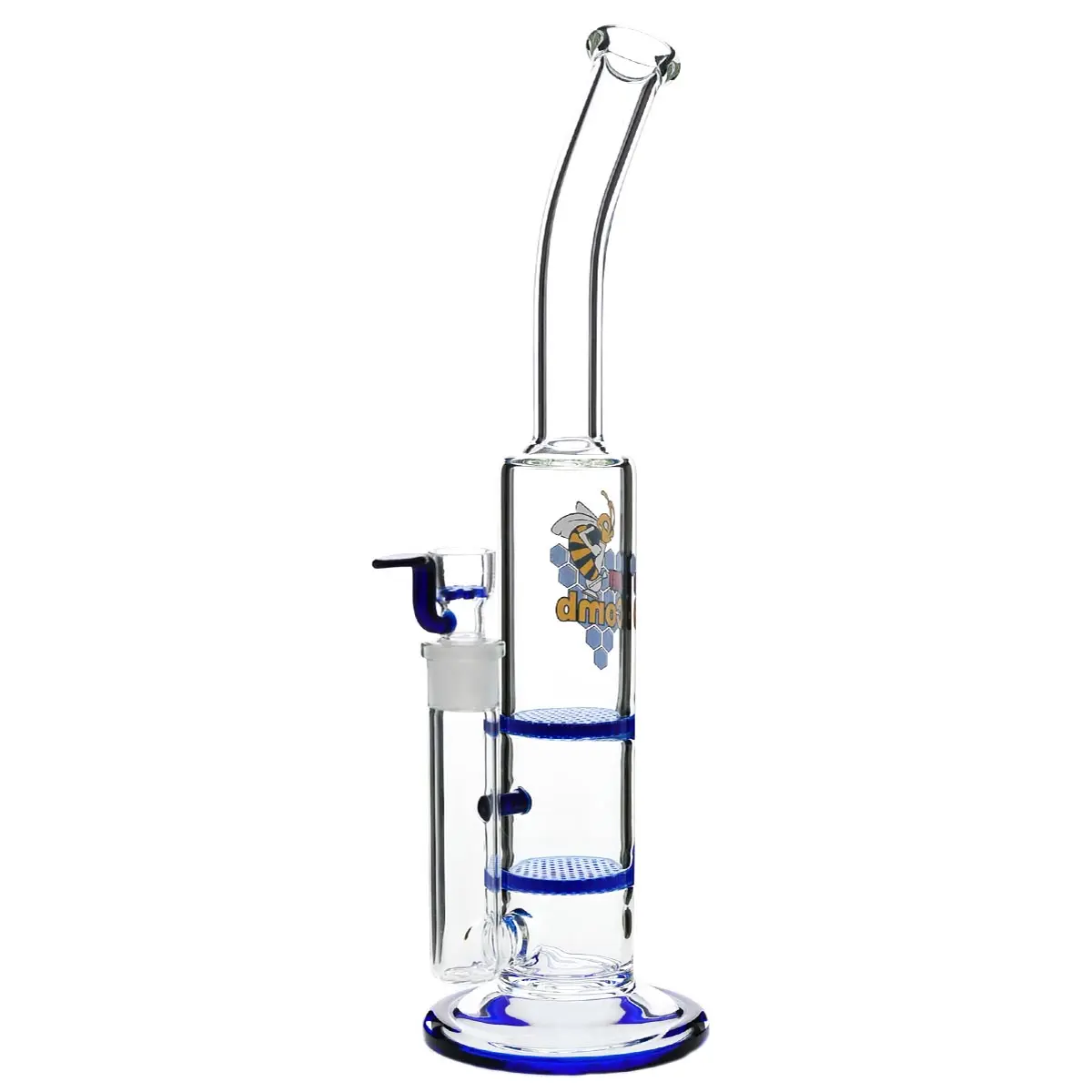 Black Leaf bong en verre Double Colored Honeycomb 36cm