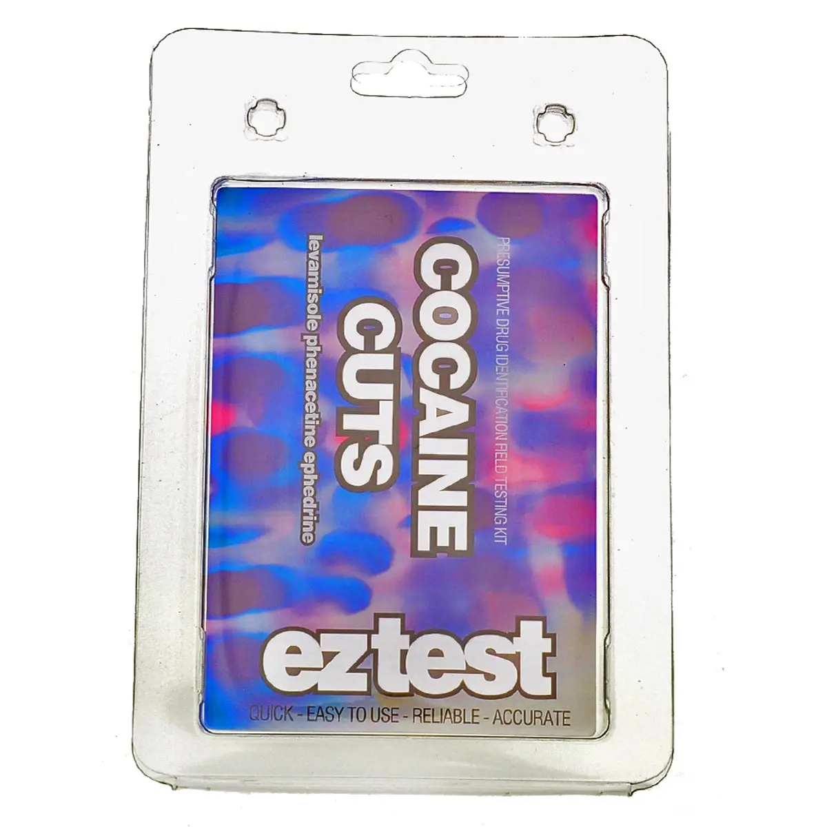 eztest Tube pour la cocaïne frelatée: lévamisole, phénacétine, éphédrine