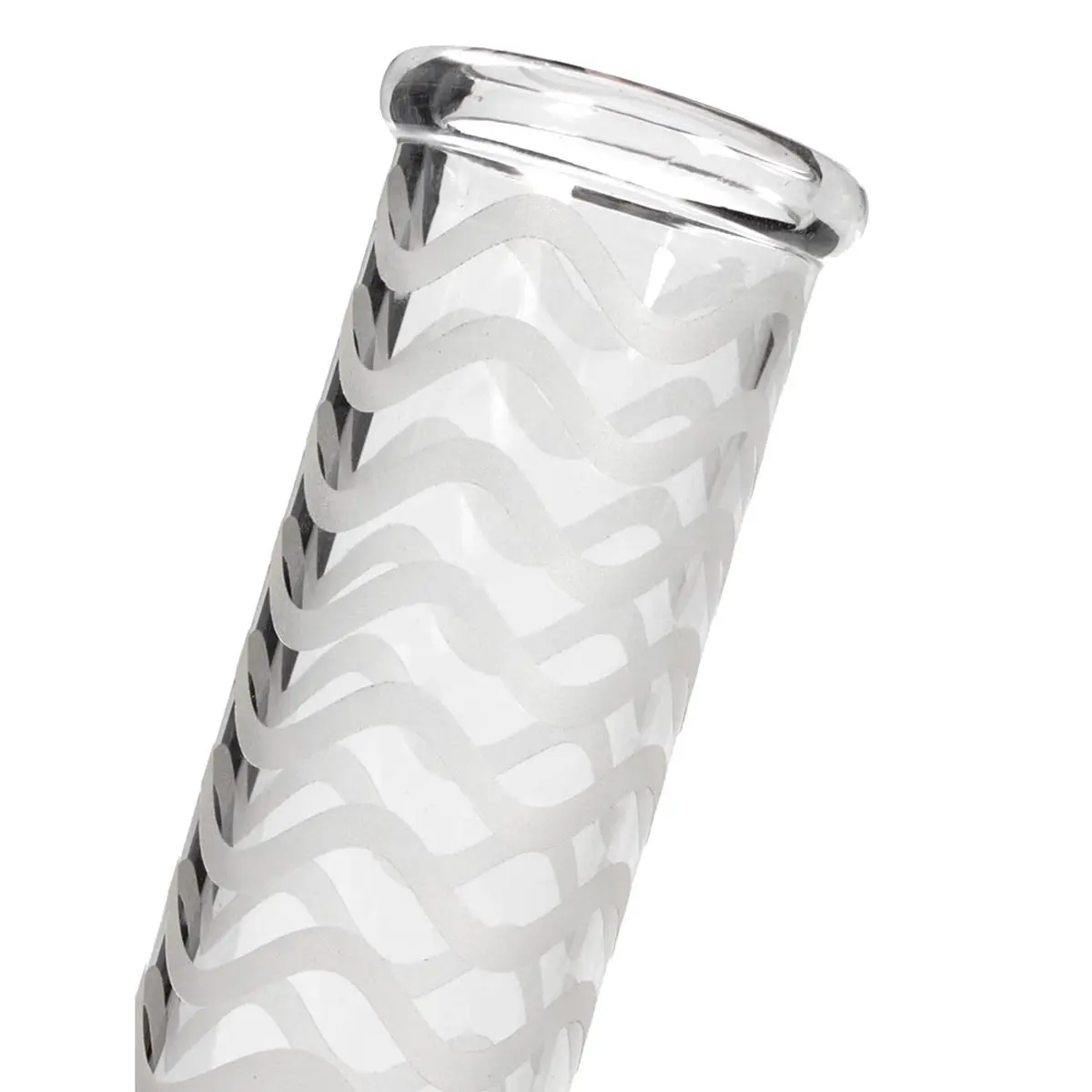 Glow in Dark Bong en verre glace / Honeycomb 14,5 rose