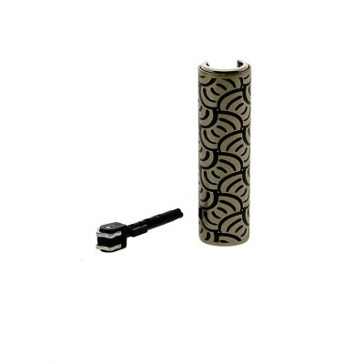 Briquet Clipper avec étui en Métal - Geometric