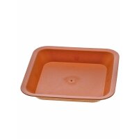 Soucoupe carrée pour pot de fleur, terre cuite, 19 x 19 cm