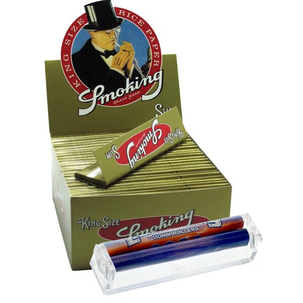 50 Smoking Papers + machine à rouler Slim GOLD
