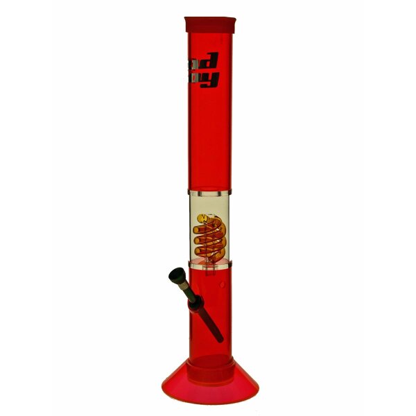 Bud Boy Bong en acrylique avec perc  "Red Cane Boy"