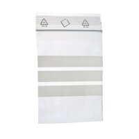 Sachets fermeture zip avec étiquette - 100 pcs