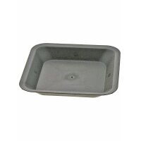 Soucoupe carrée pour pot de fleur, noire, 21 x 21 cm