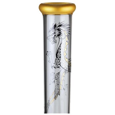 Black Leaf Bong GTI Golden Dragon droit ICE