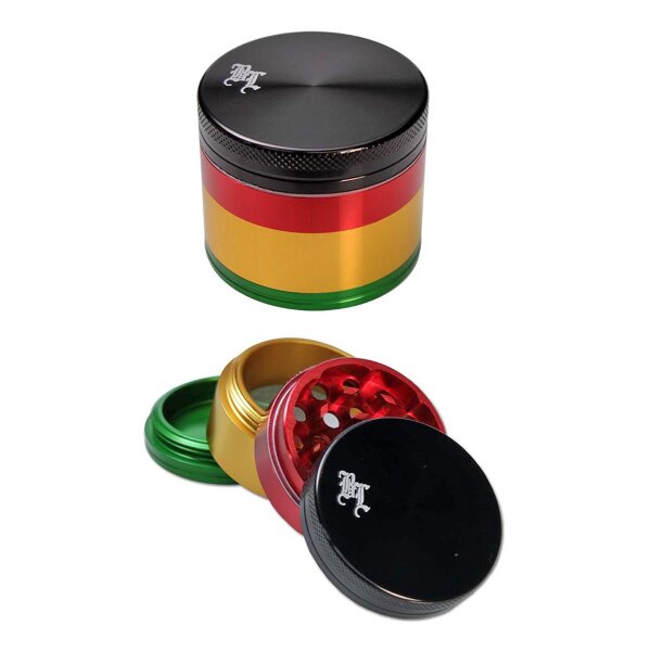 Grinder Black Leaf Rasta Alu 4 pcs 39 mm