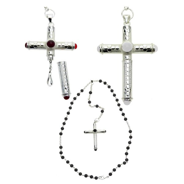 Croix avec cuillère integré & agates
