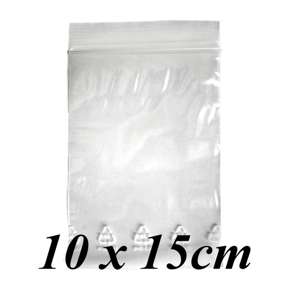 Sachets fermeture zip - 10x15cm