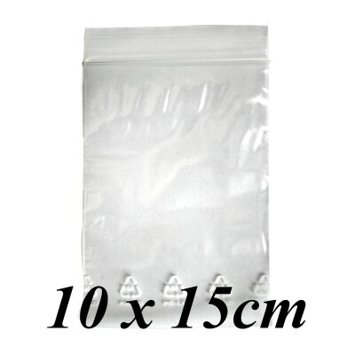 Sachets fermeture zip - 10x15cm