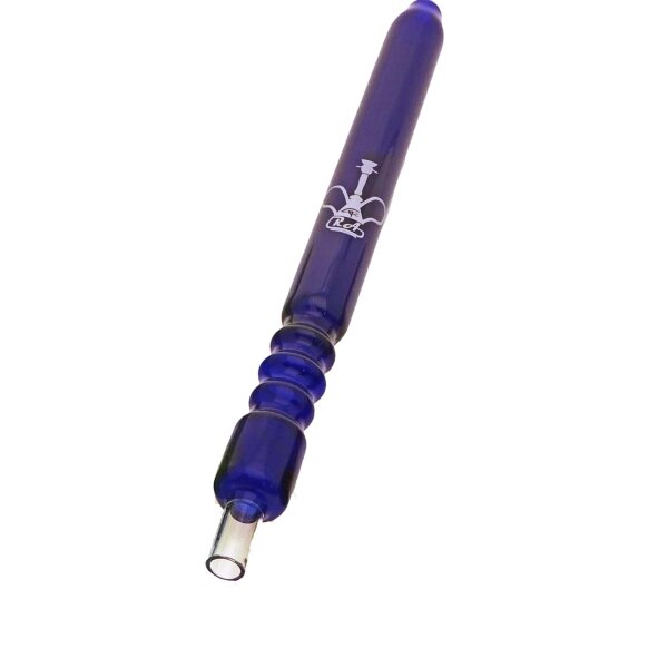 Embouchure en verre Shisha RA avec rainures - bleu