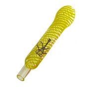 Embout buccal RA Shisha en verre spiralé  - jaunir