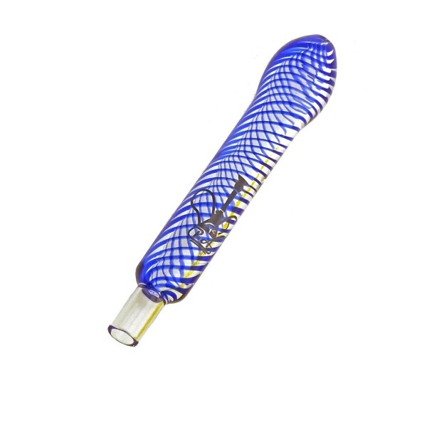 Embout buccal RA Shisha en verre spiralé - bleu