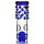 Grace Glass Bong en verre "Slender Blue Sarah" 38 cm