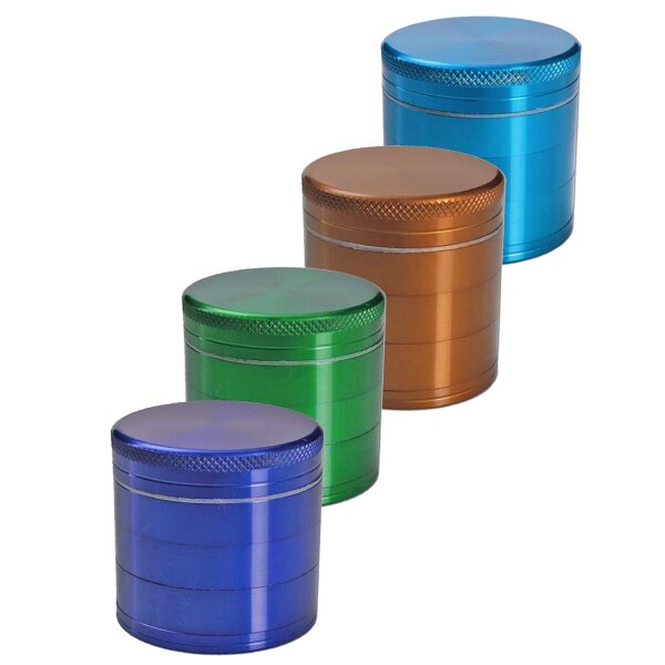 Grinder en aluminium 5 pcs. avec double tamis