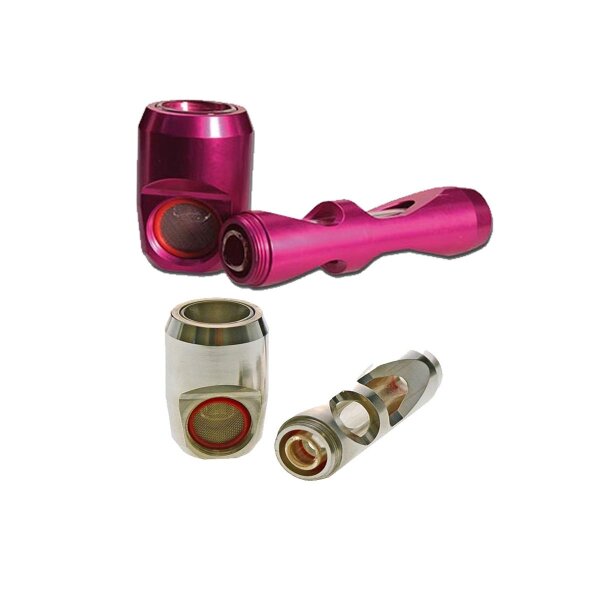 Pipe métallique Hammer Pipe avec insert en verre