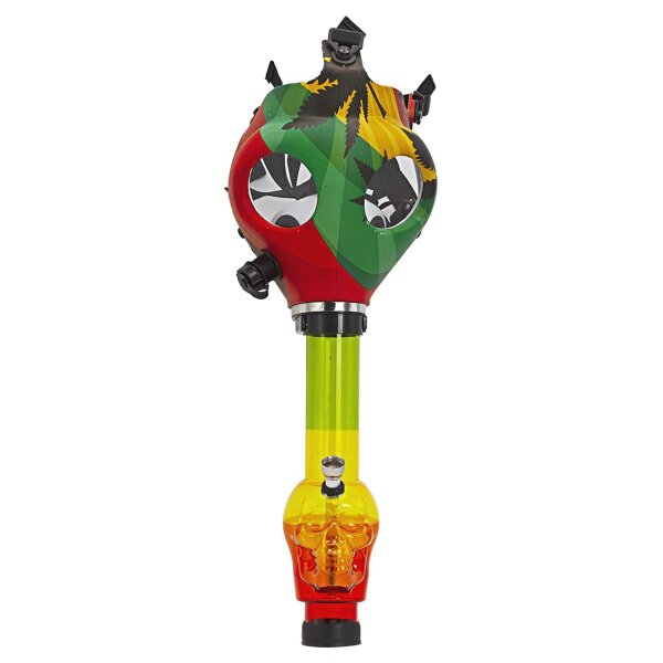 Bong+  masque à gaz Rasta