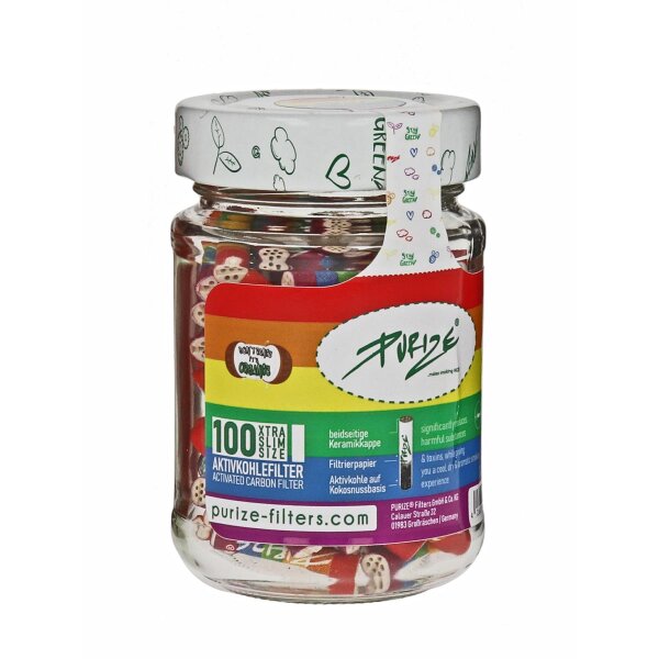 Filtre à charbon actif PURIZE® - XTRA Slim Size 100er - Rainbow
