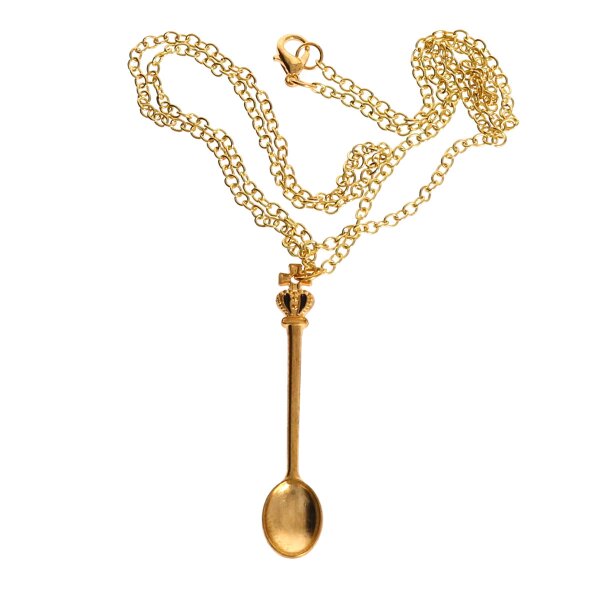 Collier avec cuillère 60 cm or