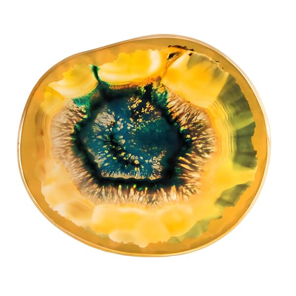 Vitre en verre aspect agate jaune