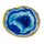 Vitre en verre aspect agate bleu