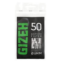 Filtre à charbon actif Gizeh Slim 6 mm Black