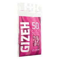 Filtre à charbon actif Gizeh Slim 6 mm Pink