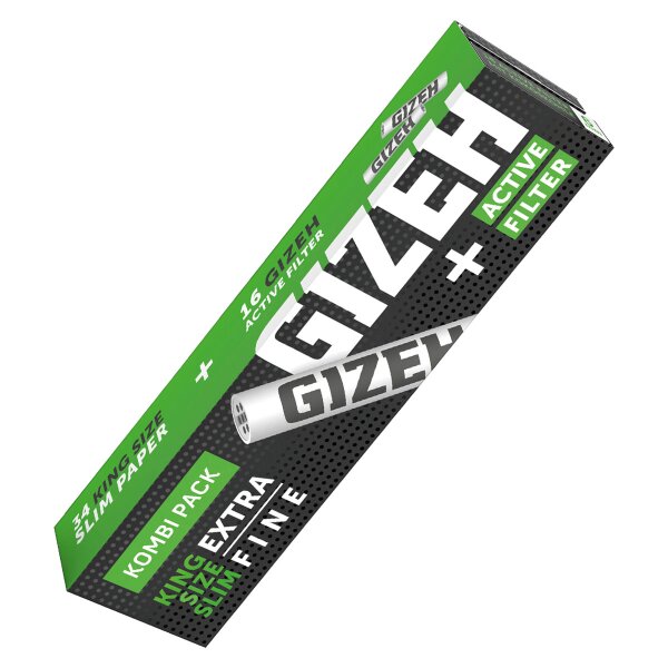 Gizeh Black King Extra Fine Size Silm  + 16 filtres à charbon actif