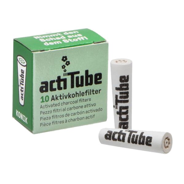 actiTube KONIK Extra Slim Filtre à charbon actif 10x