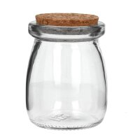 Bocal de rangement avec bouchon en liège 90ml