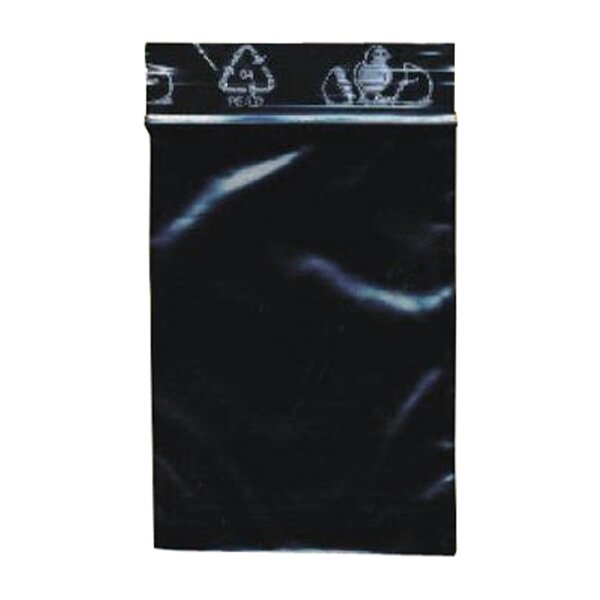 Sachets fermeture zip noir - 6x8cm