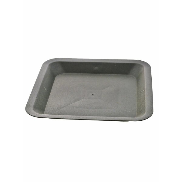 Soucoupe carrée pour pot de fleur, noire, 33,5 x 33,5 cm