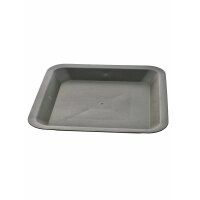 Soucoupe carrée pour pot de fleur, noire, 33,5 x 33,5 cm