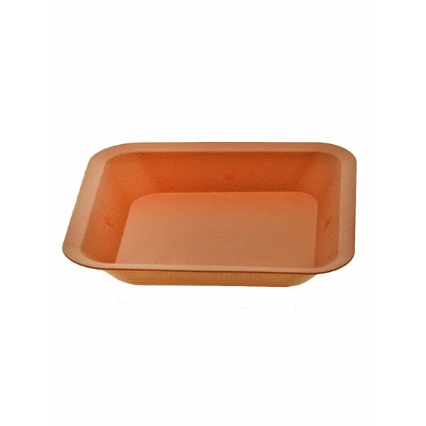 Soucoupe carrée pour pot de fleur, terre cuite, 21 x 21 cm