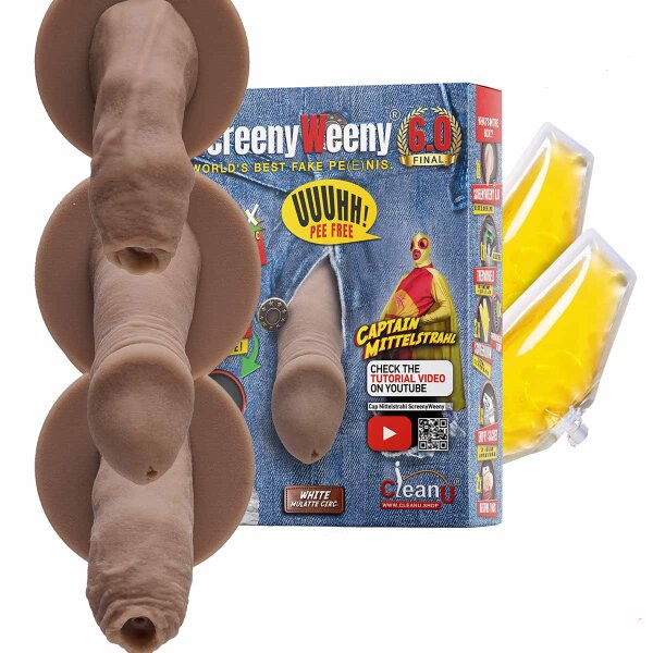 Faux pénis Screeny Weeny - Blanc / Mulâtre