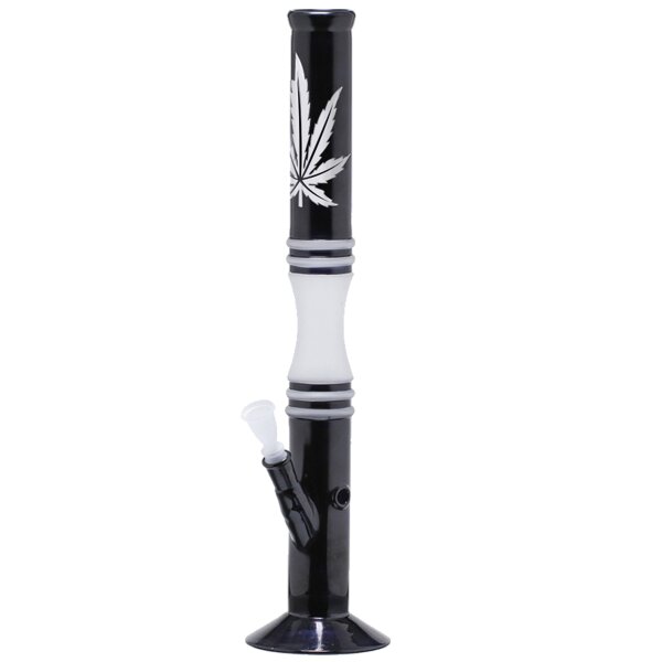 Bang en verre noir / blanc, 53cm