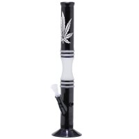 Bang en verre noir / blanc, 53cm