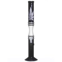 Bang en verre noir / blanc, 53cm