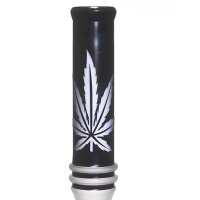 Bang en verre noir / blanc, 53cm