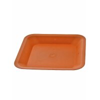 Soucoupe carrée pour pot de fleur, terre cuite, 28,5 x 28,5 cm