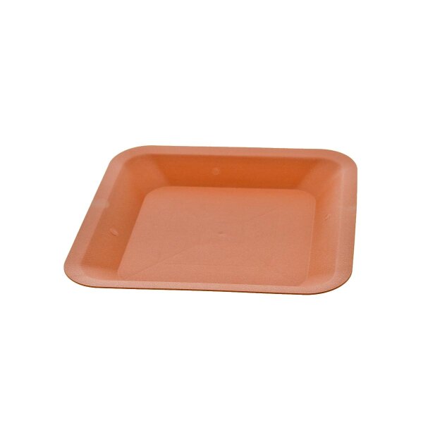 Soucoupe carrée pour pot de fleur, terre cuite, 30,5 x 30,5 cm