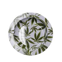 Cendrier en métal feuille de chanvre