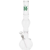 Bang en verre ICE avec buffet feuille de chanvre 39cm